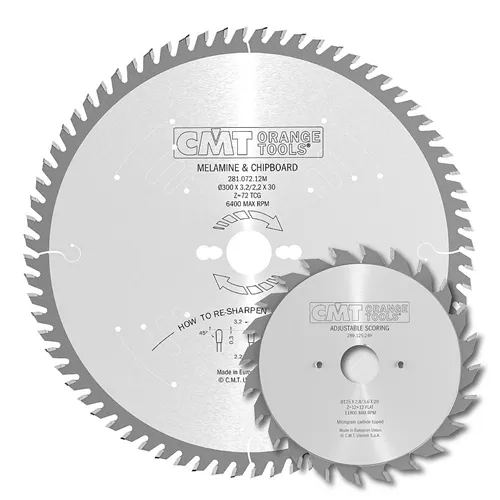 CMT Saw blade Set for Laminated Panels
