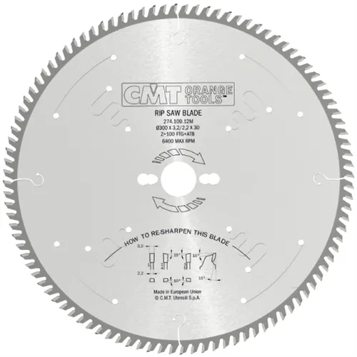 CMT XTreme Fine Cut-off Saw Blade  - D250x3,2x30 Z80 HW