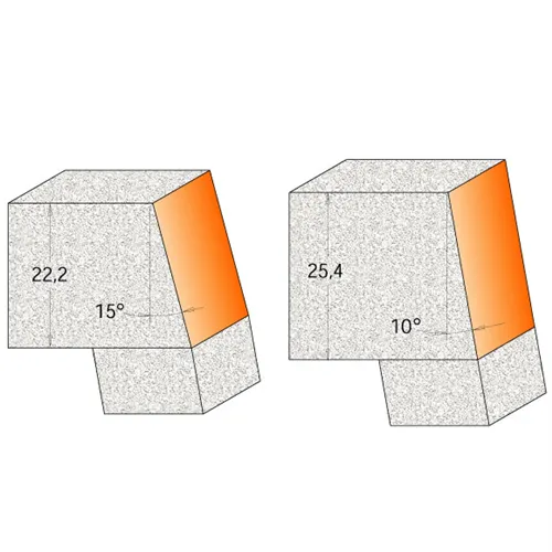 Chamfer Bit for Corian - D31,7 I22,2 A15° S=12 mm