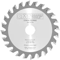 CMT Conical Scoring Blade - D125x3,1-4,2 d20 Z24 HW