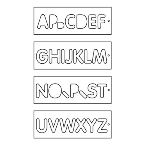 Template Set, Letters 57 mm uppercase, A-Z