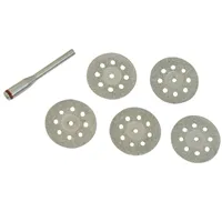 Rotary Tool Diamond Vented Cutting Disc Set, 5pcs + Mandrel S=3,2 mm