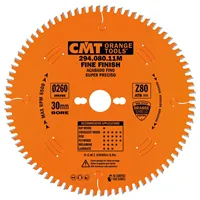 CMT Orange Fine Cut-off Saw Blade for Portable Machines - D260x2,5 d30 Z80 HW -5°Neg