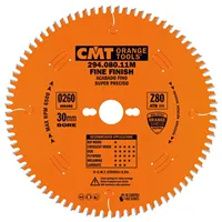 CMT Orange Fine Cut-off Saw Blade for Portable Machines - D260x2,5 d30 Z80 HW -5°Neg CMT Orange Fine Cut-off Saw Blade for Portable Machines - D260x2,5 d30 Z80 HW -5°Neg