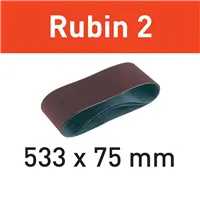 Festool Abrasive belt L533X75 - P100 RU2/10 Rubin 2