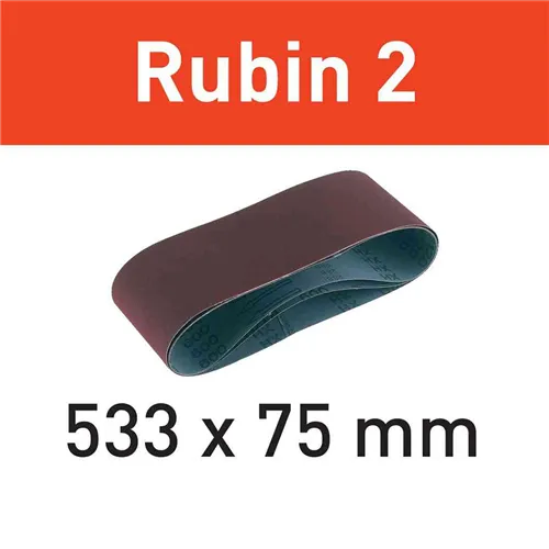 Festool Abrasive belt L533X75 - P150 RU2/10 Rubin 2