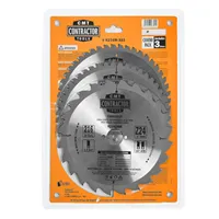 CMT Contractor Set of Saw Blades for Wood Cutting - D216x2,4 d30 Z24+Z48 HW, 3pcs