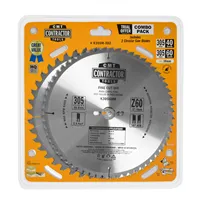 CMT Contractor Set of Saw Blades for Wood Cutting - D305x2,8 d30 Z40+Z60 HW, 2pcs
