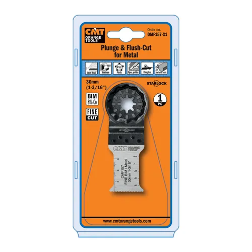 CMT Starlock Plunge & Flush Cut BIM for Metal, Fine Cut - 30 mm, 5pc Set