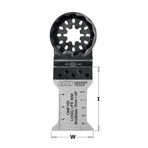 CMT Starlock Plunge & Flush-Cut BIM for Wood & Nails, Long Life - 35 mm, 5pc Set