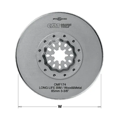 CMT Starlock Circular Saw Blade BIM for Metal & Wood, Long Life - 85 mm
