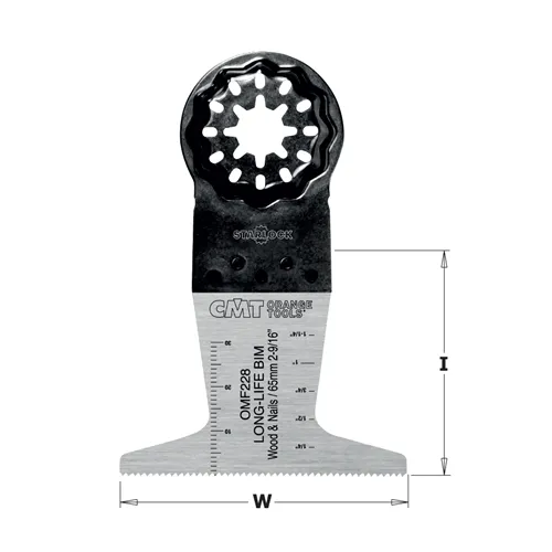 CMT Starlock Plunge & Flush-Cut BIM for Wood & Nails, Long Life - 65 mm, 5pc Set