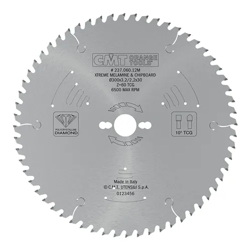 CMT Xtreme Diamond Saw Blade for Laminate and Chipboard - D300x3,2 d30 Z60
