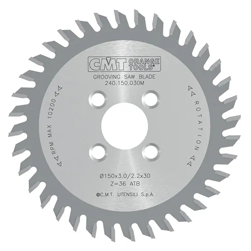 CMT Grooving Saw Blade for CNC - D150x3 d30 Z36 HW