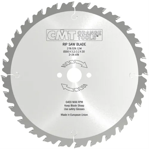 CMT Industrial Multi-rip Saw Blade with Chip Limiter - D350x3,5 d30 Z36 HW