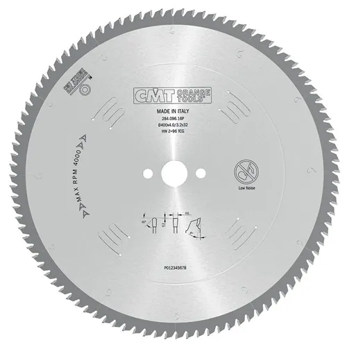 CMT Saw Blade for Non-ferrous Metal and Plastic - D400x3,8 d32 Z96 HW