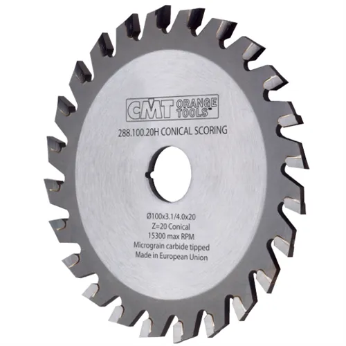 CMT Conical Scoring Blade for CNC Panel Sizing Machine - D180x4,3-5,5 d20 Z36 HW