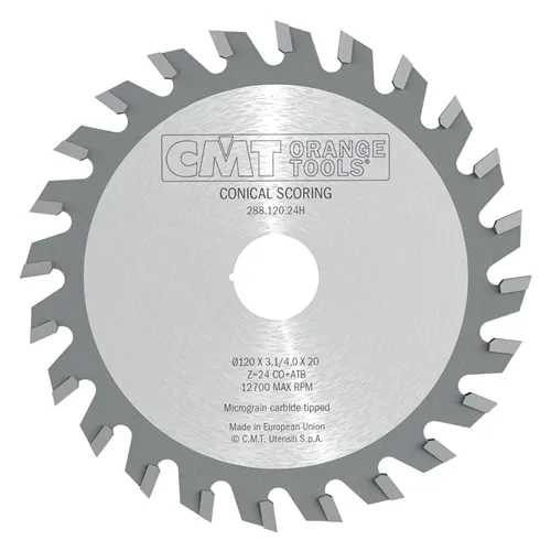 CMT Conical Scoring Blade for CNC Panel Sizing Machine - D180x4,7-6,2 d45 Z36 HM