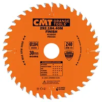 CMT Orange Fine Cut-off Saw Blade for Portable Machines - D184x2,6 d30 Z40 HW