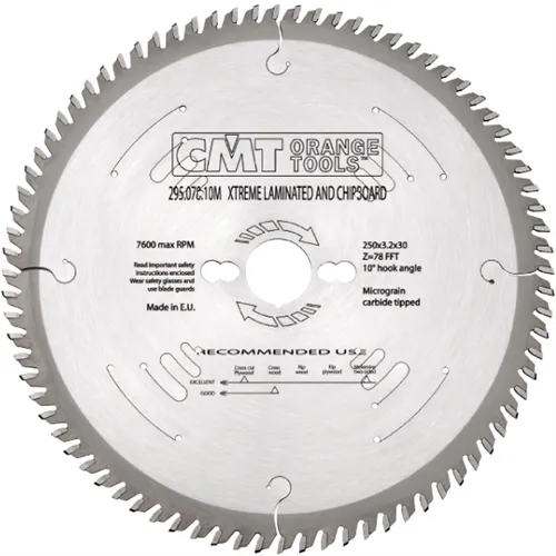CMT Super XTreme Saw Blade for Laminated and Chipboard - D350x3,2 d30 Z108 HW