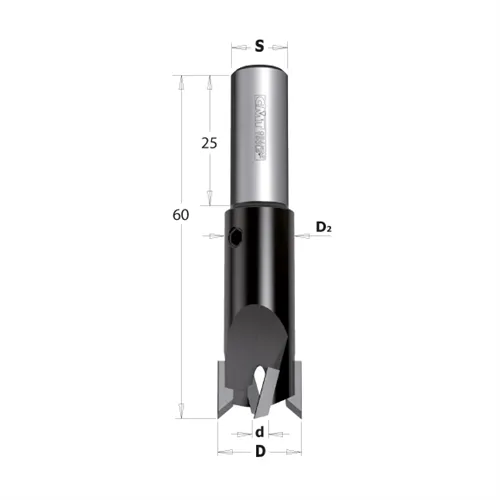 CMT Countersink with Shank - d=4 D12 a=90° S=10X25 R