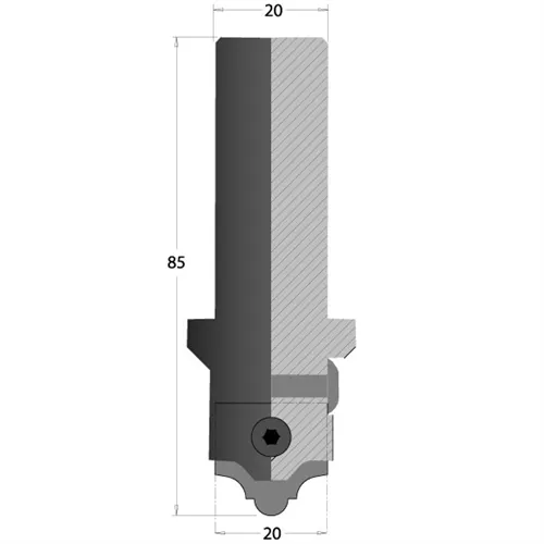 Set for CNC Engraving C616, Bit + 22 Profile HW Knives