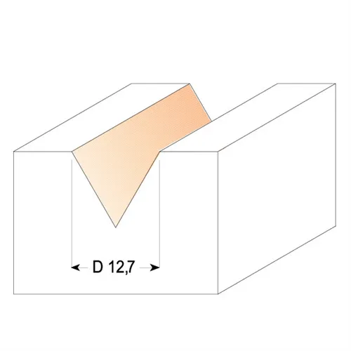 CMT V-Grooving Bit - 60° D12,7x11 60° S=6 HW