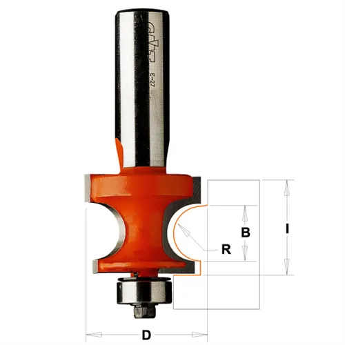 Corner Beading Bit, Bearing fitted - R3,2 D22,2x15 S=8 mm