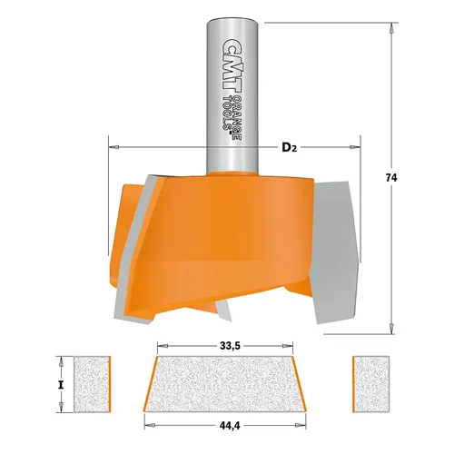Repair Set for CORIAN, 2pcs, S=12 mm,D=47,5mm
