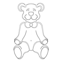CMT Router Carver System Template, Teddy Bear, 394x203 mm