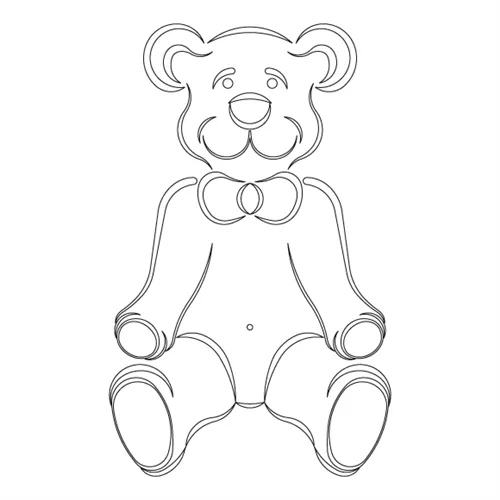 CMT Router Carver System Template, Teddy Bear, 394x203 mm