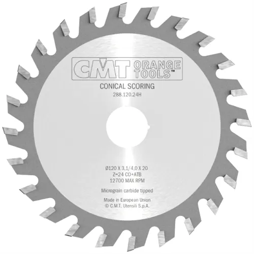 CMT Conical Scoring Blade - D120x3,1-4,0 d20 Z24 HW