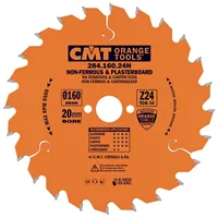 CMT Orange Saw Blade for Non-ferrous Metal and Plastic - D160x2,2 d20 Z24 HW