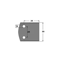 IGM Blank Chip Limiters - LB34, 50x18x4 mm SP 2pcs