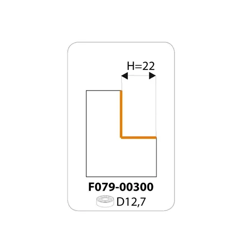 IGM F049 Rabbeting Router Bit TC Knives HW - H22 D56,7x12 L66 S=12