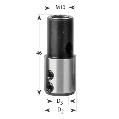 Adaptor 359 for Dowell Drills, Female Thread M10 - for Drill S10, D19,5x46 M10 RH