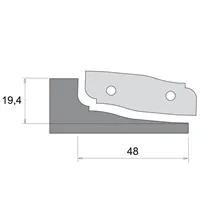 IGM Profile Knife for F631 - type B, bottom