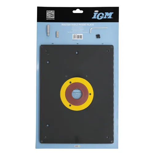IGM Router Table Insert Plate 306x229x6 mm, Opening D30-66-98 mm