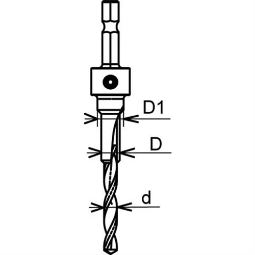 IGM Drill Bit, Stepped - d3,5 D=5 D1=7