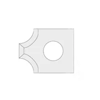 IGM N031 Reversible Knife HWM radius - 2xR5 15x18x2 UNI