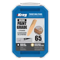 Kreg Micro Pocket-Hole Plugs - wood, paint grade, 65 pcs