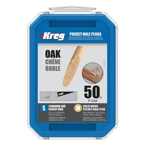 Kreg Standard Pocket-Hole Plugs - oak, 50 pcs