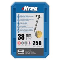 Kreg Pocket-Hole Screws Zinc Coated 38 mm - 250 pc Kreg Pocket-Hole Screws Zinc Coated 38 mm - 250 pc