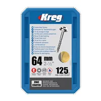 Kreg Zinc Maxi-Loc Pocket-Hole Screws - 64 mm, coarse thread, 125 pcs