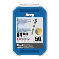 Kreg Zinc Maxi-Loc Pocket-Hole Screws - 64 mm, coarse thread, 50 pcs