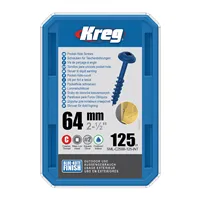 Kreg Blue-Kote Maxi-Loc Pocket-Hole Screws - 64 mm, coarse thread, 125 pcs