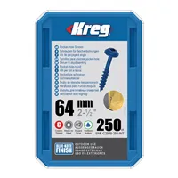 Kreg Blue-Kote Maxi-Loc Pocket-Hole Screws - 64 mm, coarse thread, 250 pcs