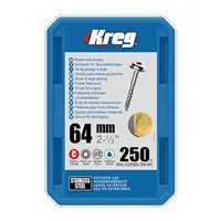 Kreg Stainless Steel Maxi-Loc Pocket-Hole Screws - 64 mm, coarse thread, 250 pcs