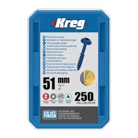Kreg Blue-Kote Maxi-Loc Pocket-Hole Screws - 51 mm, coarse thread, 250 pcs