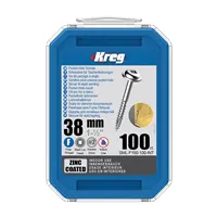 Kreg Zinc Maxi-Loc Pocket-Hole Screws - 38 mm, fine thread, 100 pcs